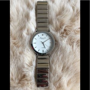 Silver Kenneth Cole watch with diamond